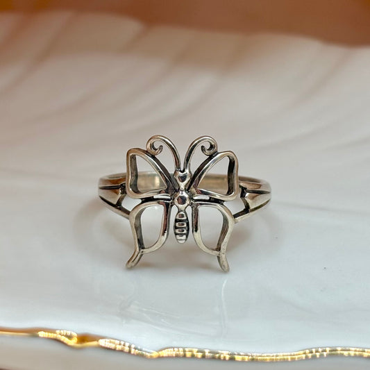 Butterfly Statement Sterling Silver Ring