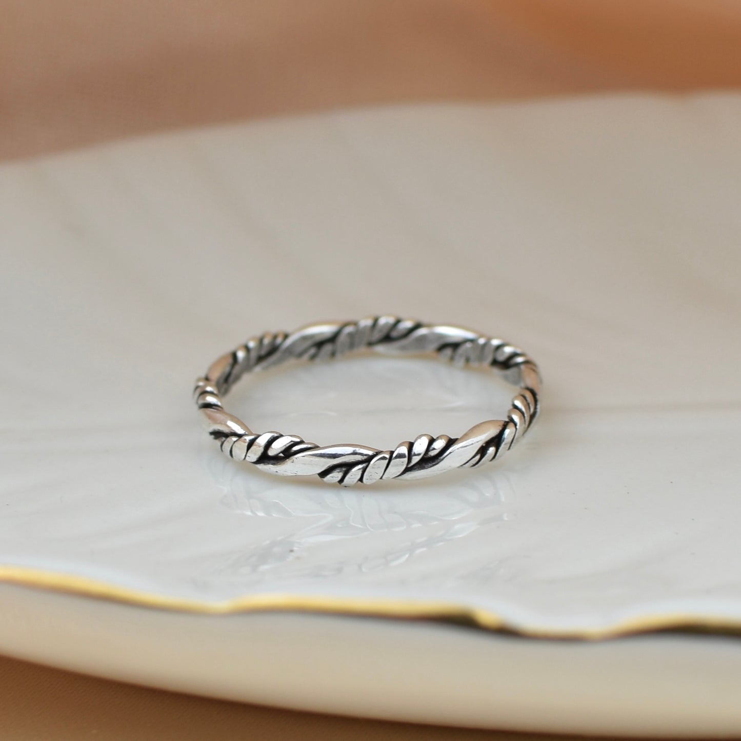 Intertwined Braid Sterling Silver Ring