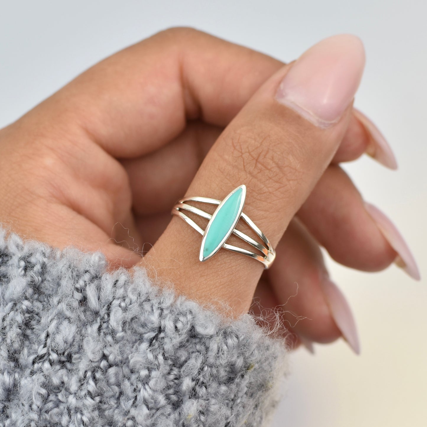 Turquoise Stone Sterling Silver Ring