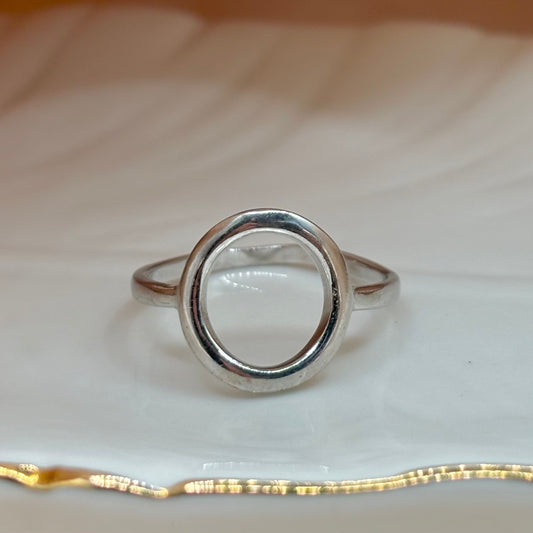 Bold Circle Sterling Silver Ring