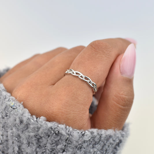 Celtic Braid Sterling Silver Ring