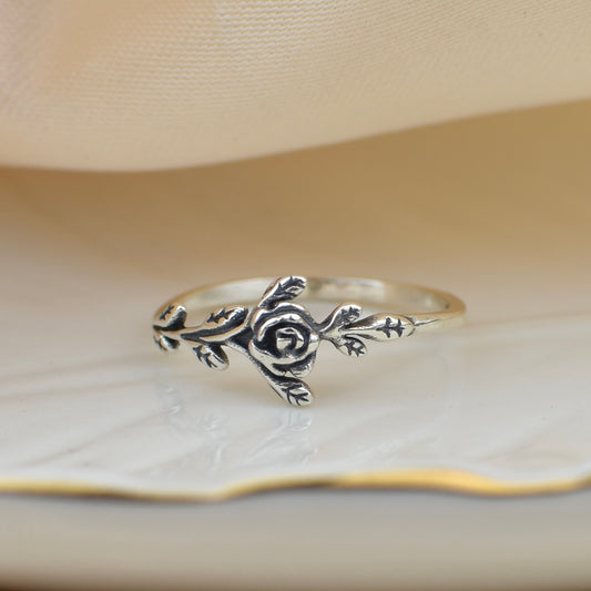 Rose Sterling Silver Ring