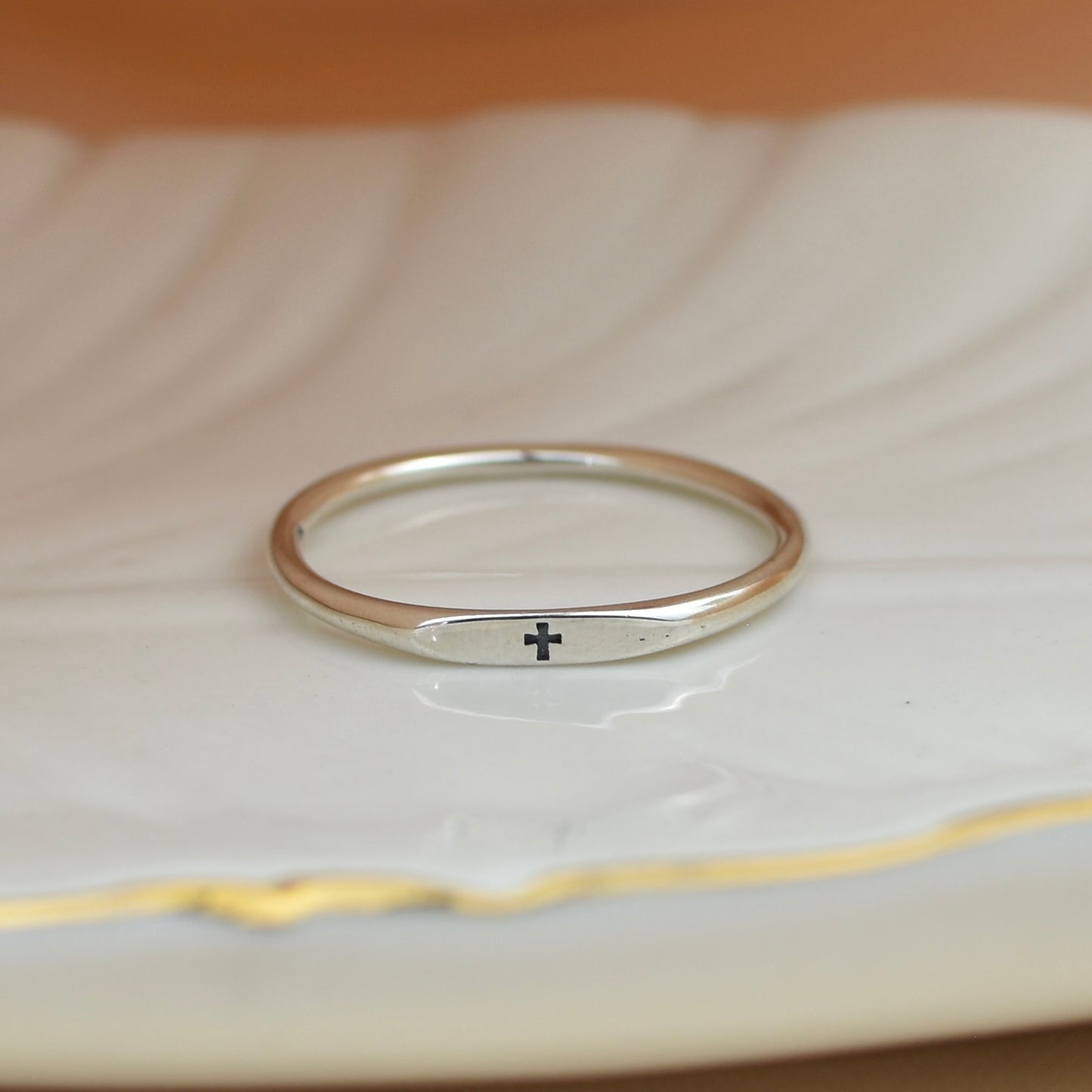 Cross Sterling Silver Ring