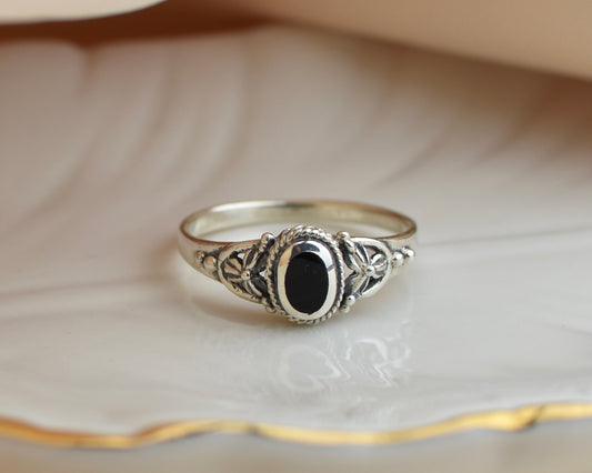 Black Onyx Sterling Silver Ring