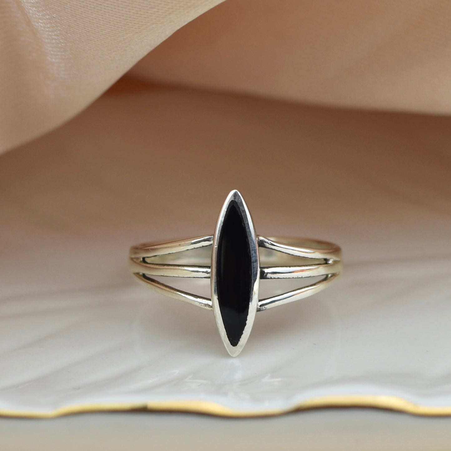 Sterling Silver Black Onyx Ring