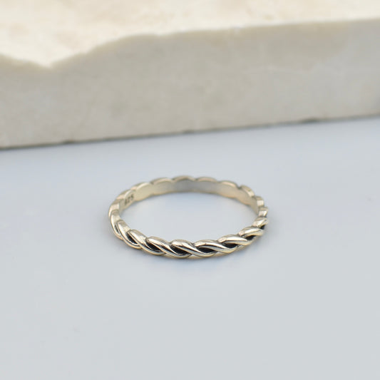 Sterling Silver Intertwined Braid Ring