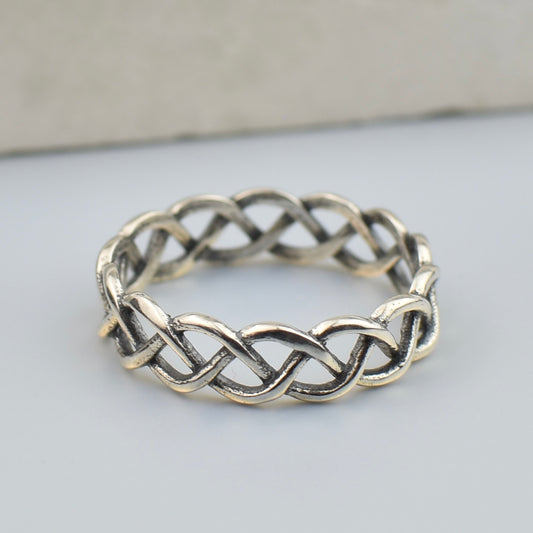 Celtic Braided Sterling Silver Ring