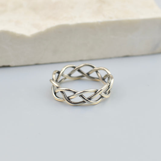 Celtic Braid 925 Sterling Silver Ring