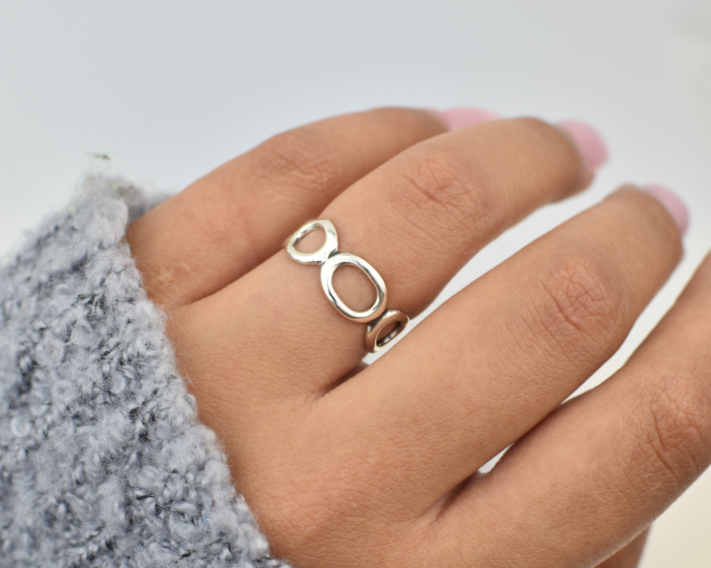 Sterling Silver Bubble Ring