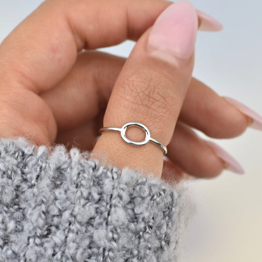 Oval Sterling Silver Ring