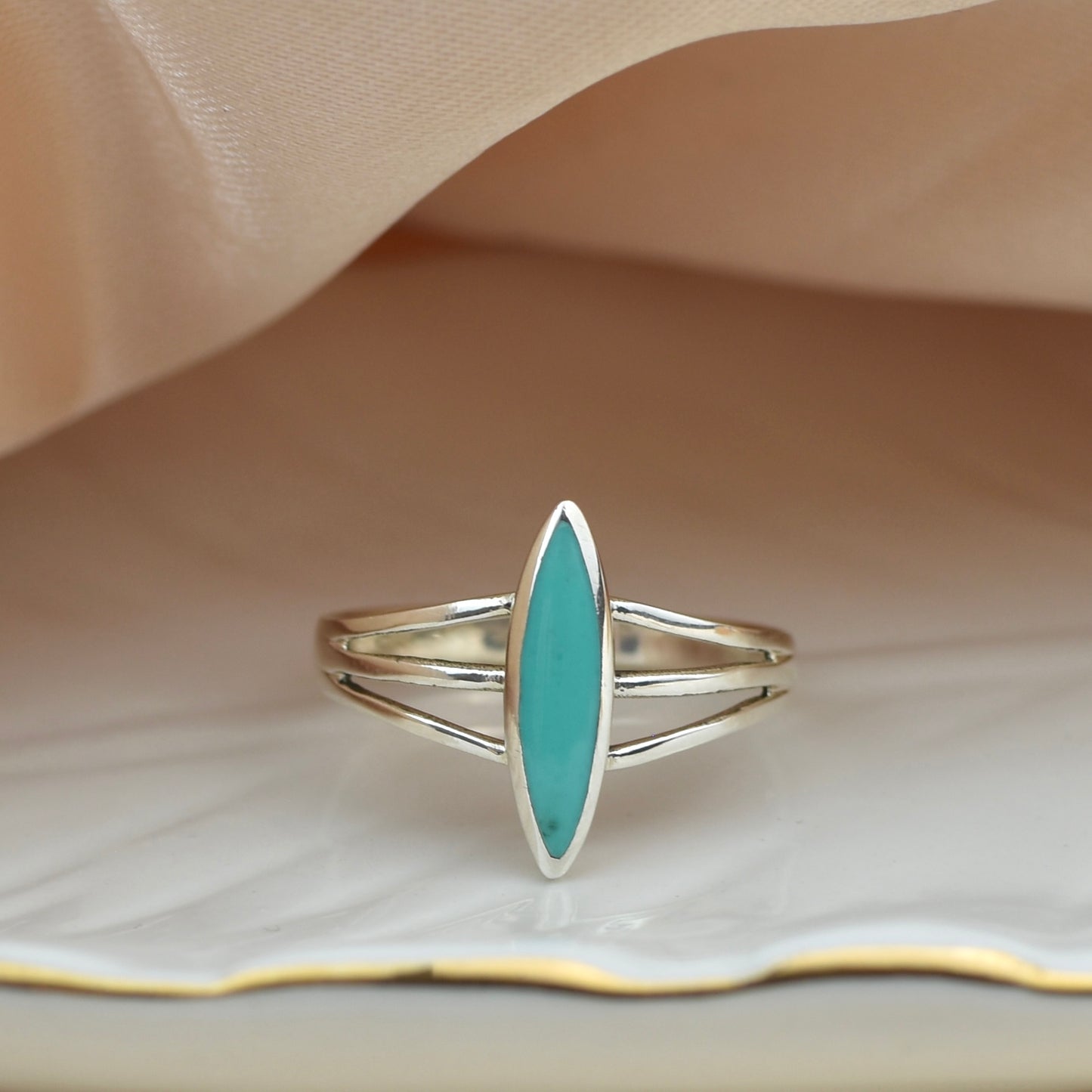 Turquoise Stone Sterling Silver Ring