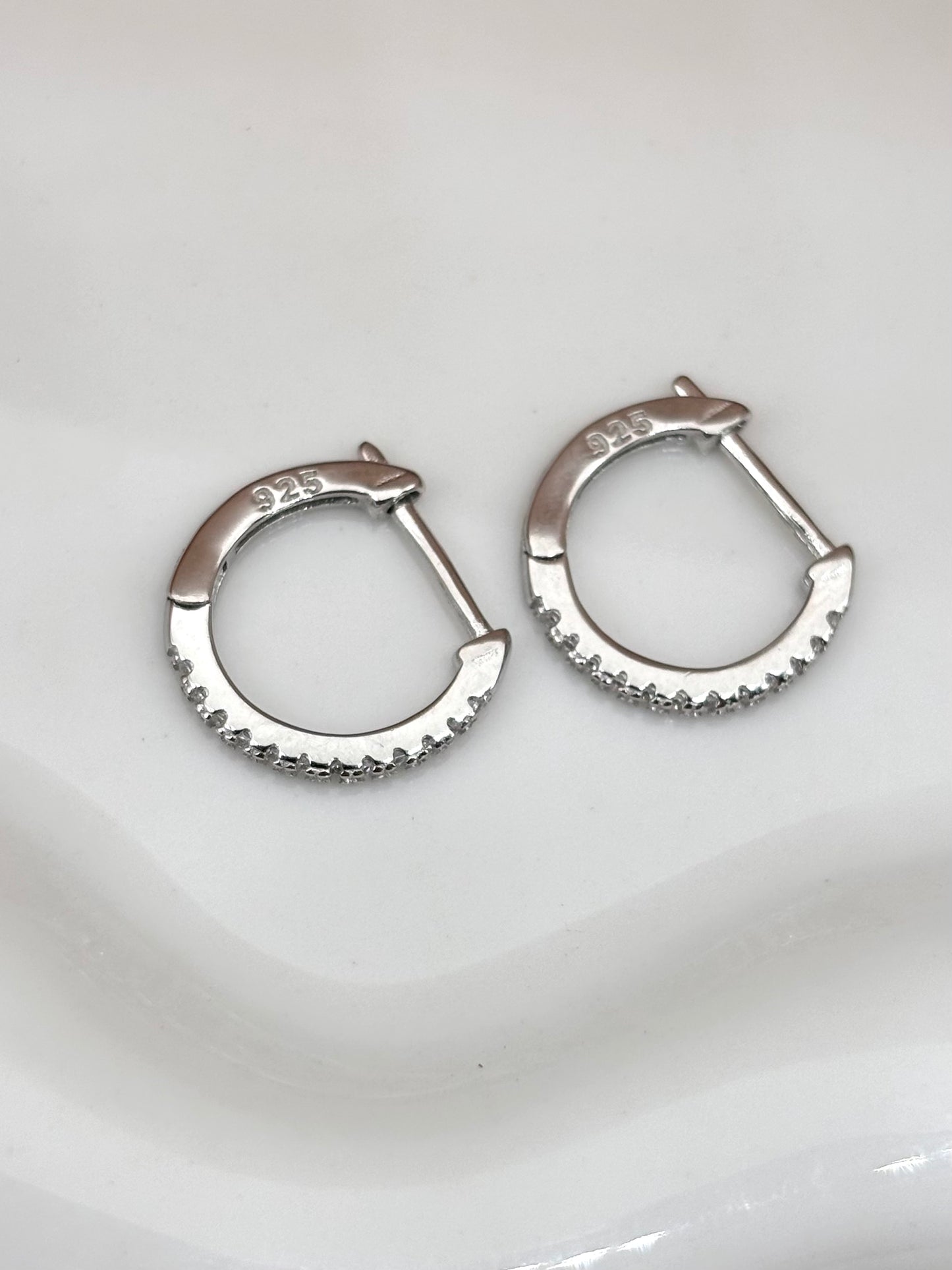 CZ Huggie Hoops