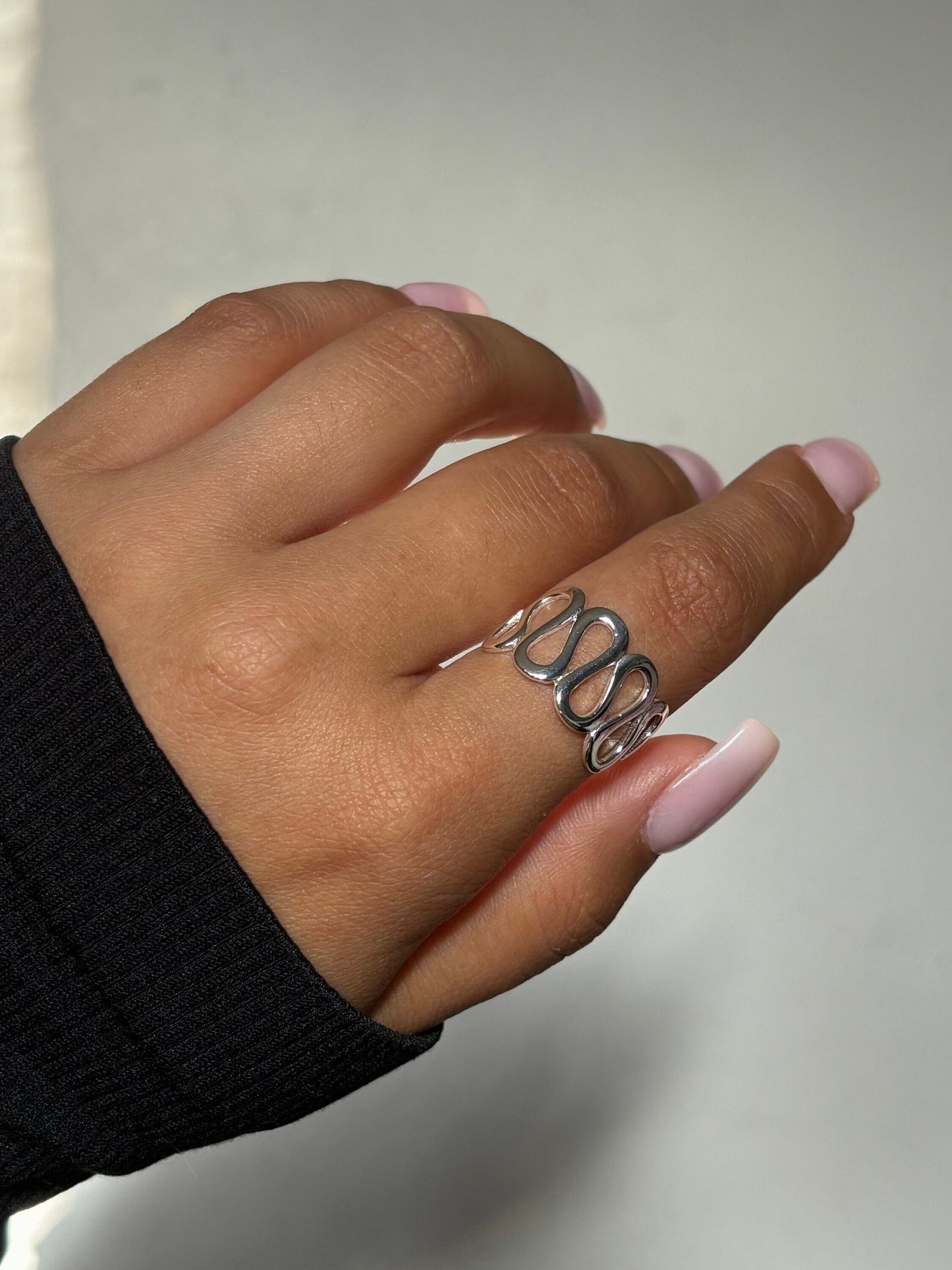 Sterling Silver Wavy Ring