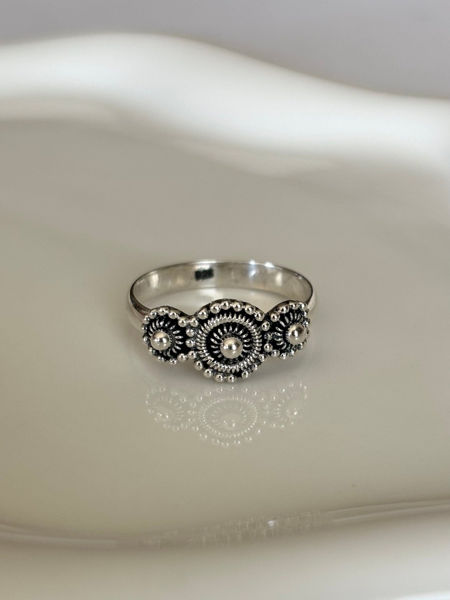 Sterling Silver Bali Ring