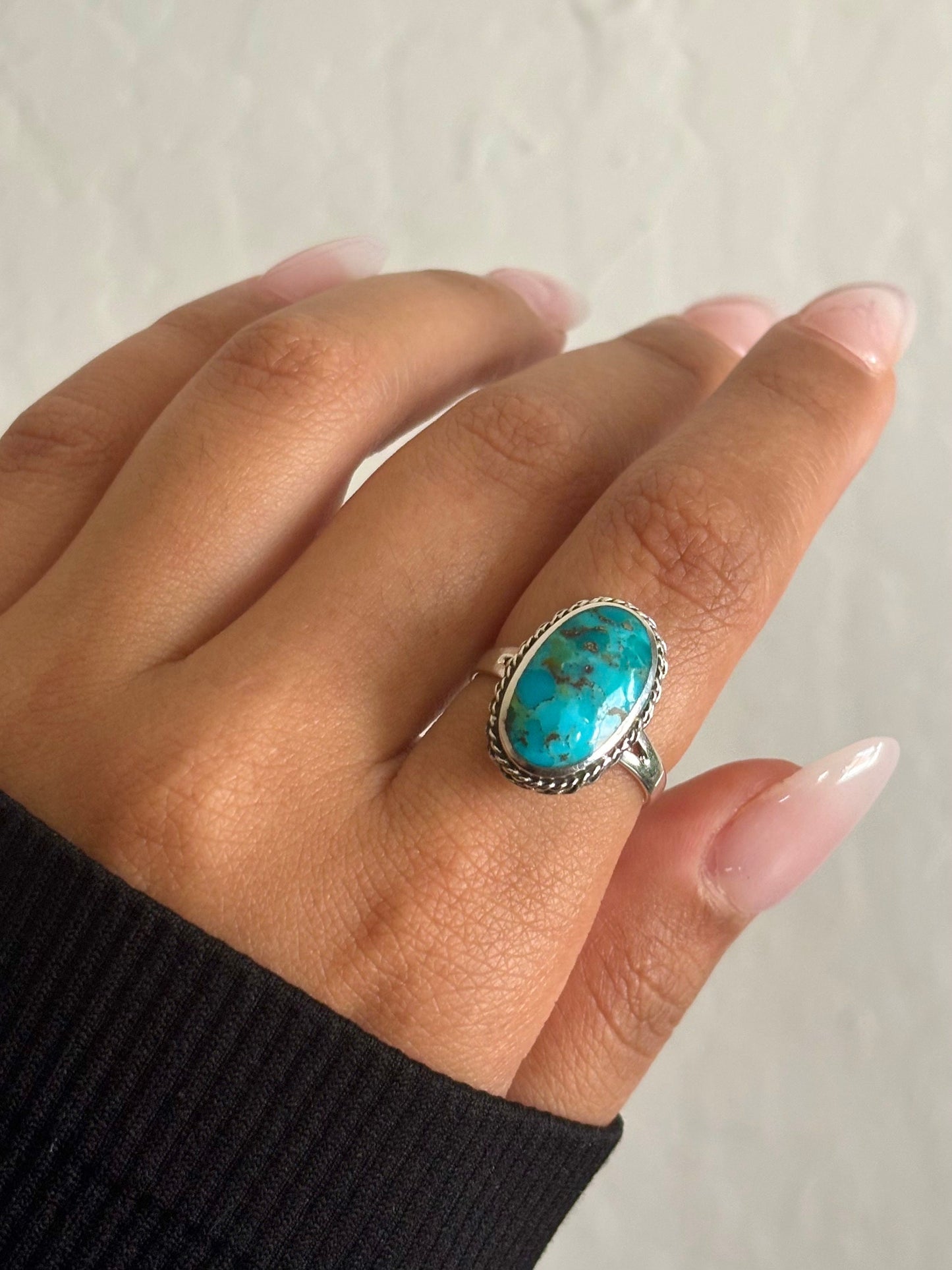 Turquoise Sterling Silver Stone Ring