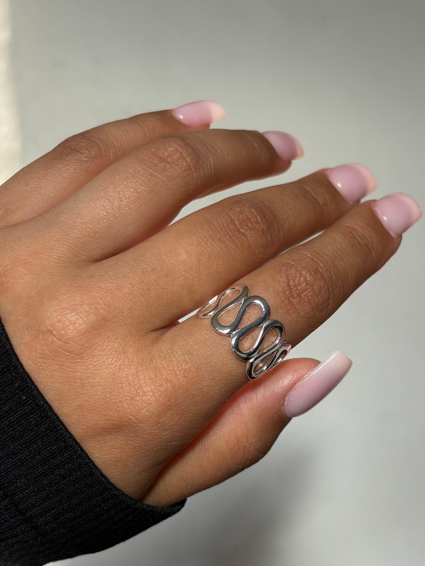 Sterling Silver Wavy Ring