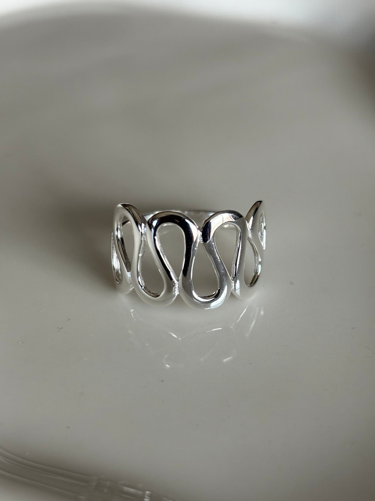 Sterling Silver Wavy Ring