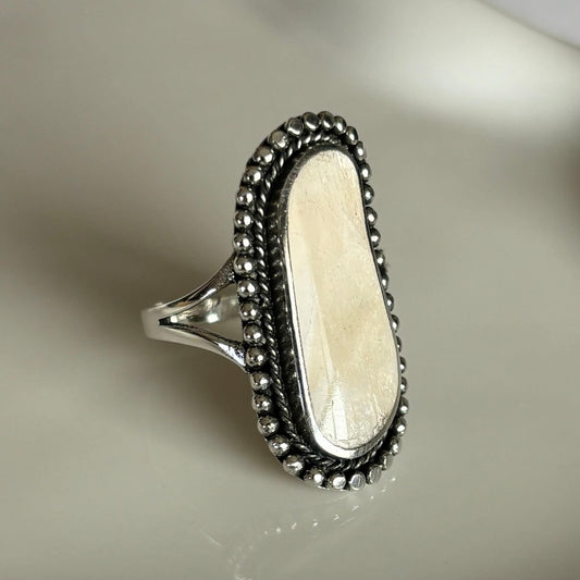 Genuine Moonstone Sterling Silver Ring