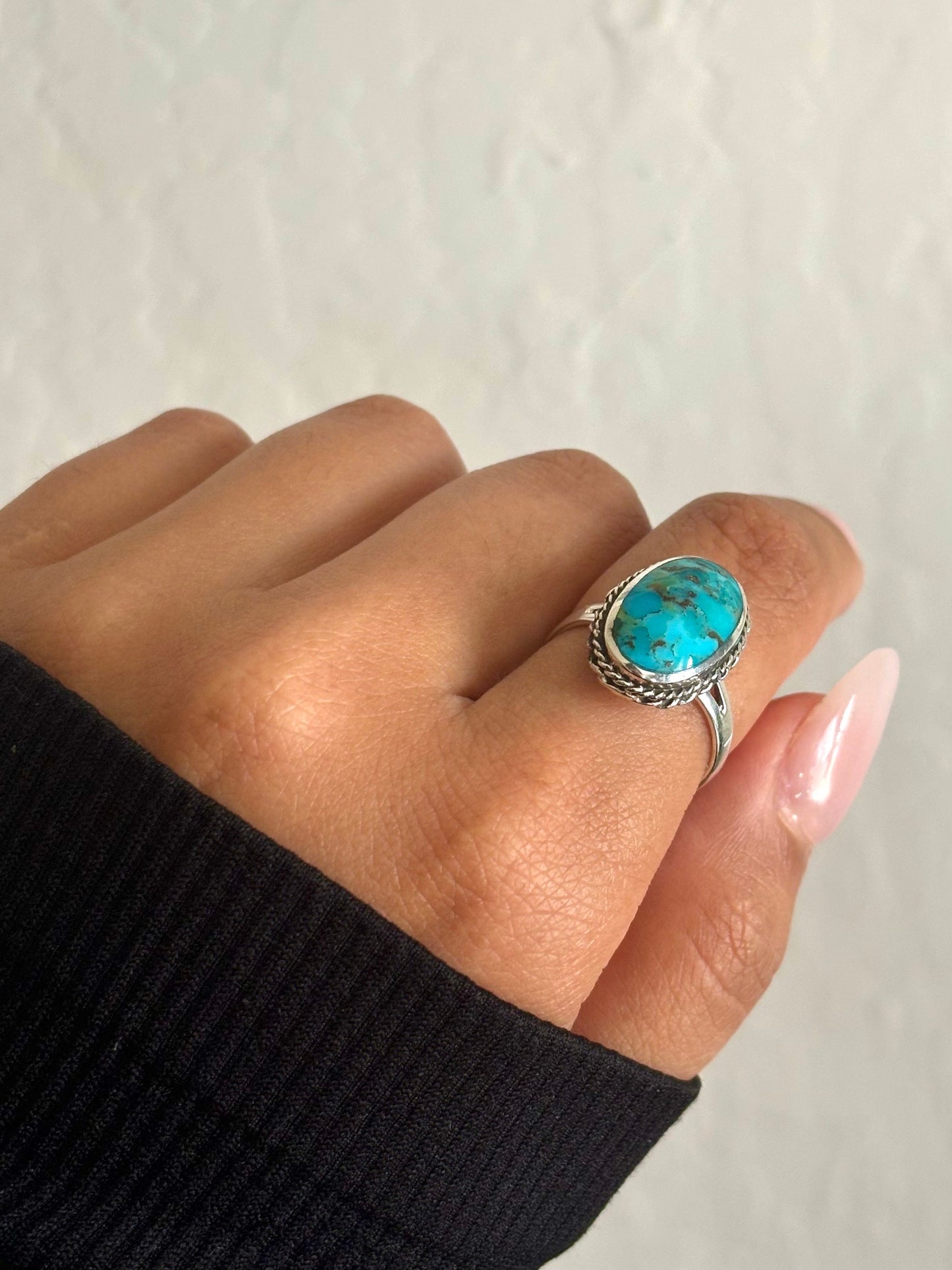 Turquoise Sterling Silver Stone Ring