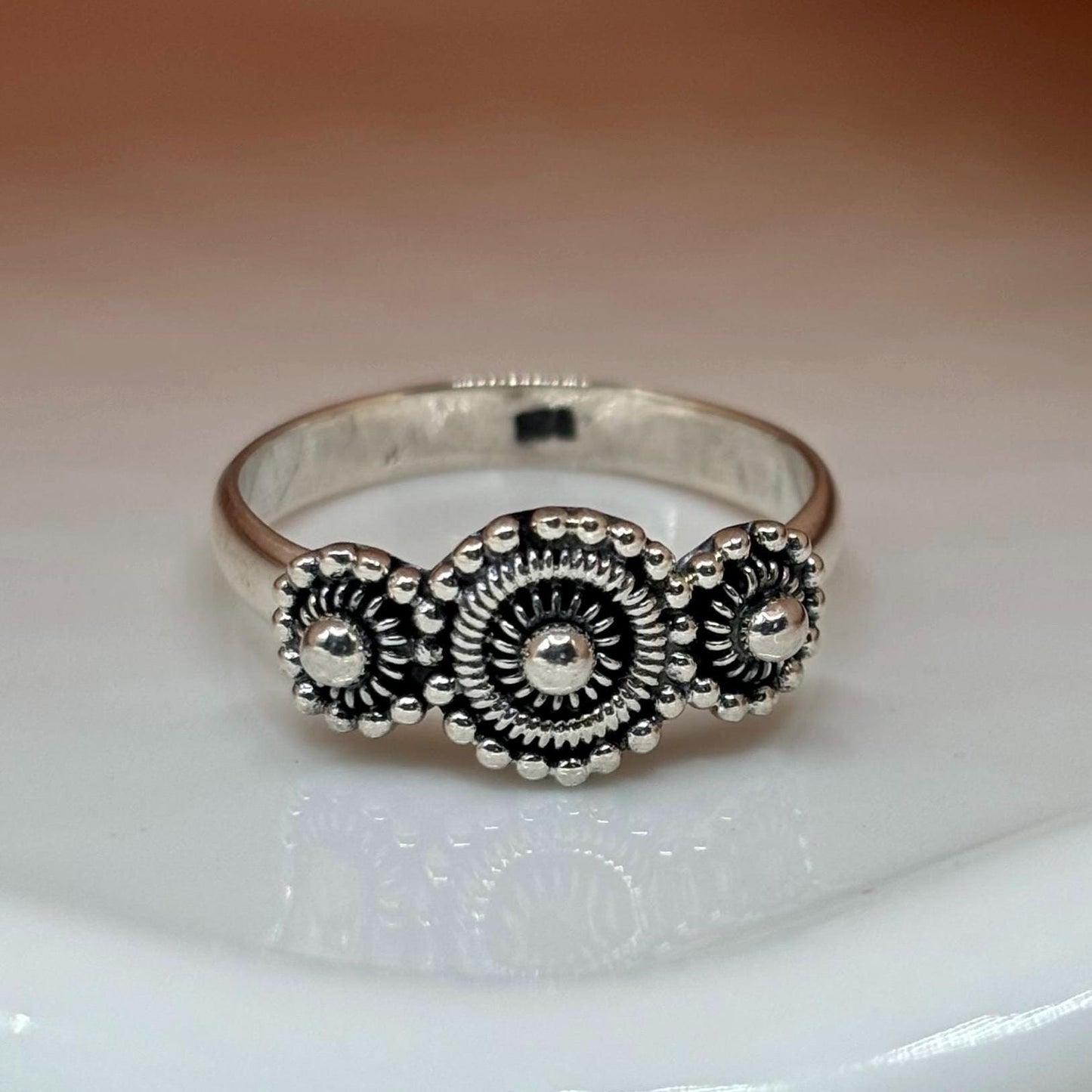 Sterling Silver Bali Ring