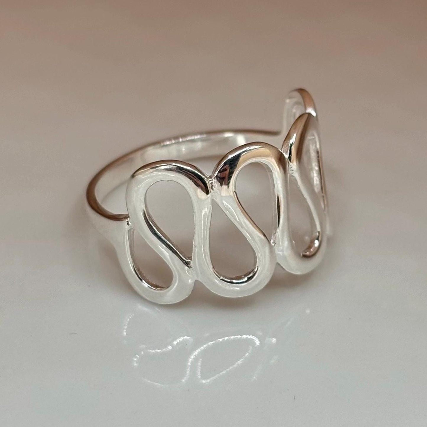 Sterling Silver Wavy Ring